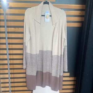 Plus Size Cozy Casual Long Sleeve Hooded Cardigan Sweater Hooded Sz 1x 2x 3x